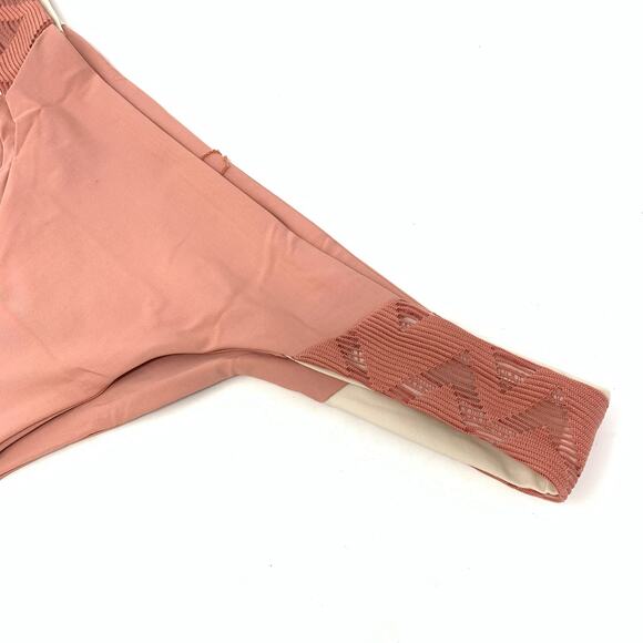 Tavik Byrdie Bottom Textured Chevron Bikini Bottom Rose Pink Size Large - Picture 6 of 8